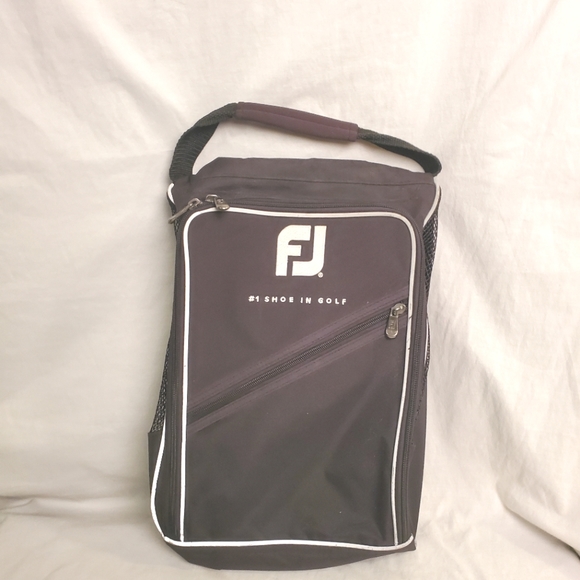 FootJoy Bags Footjoy Fj Golf Shoe Bag Black Nylon Full Zipper Carry